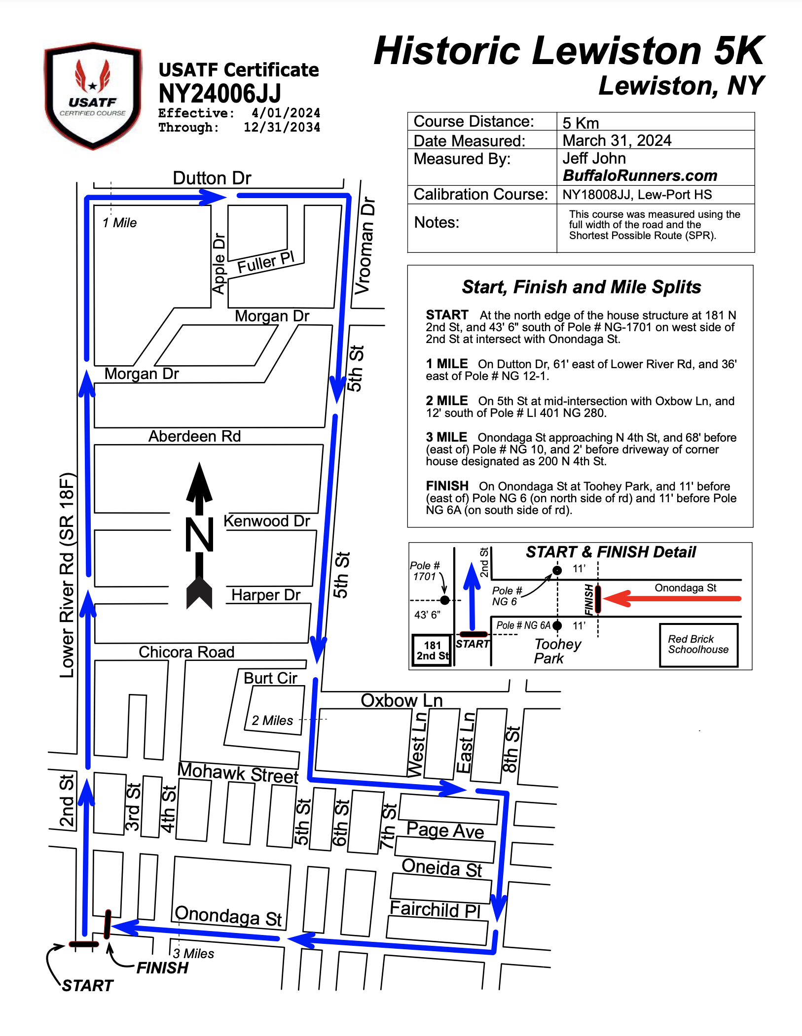 Niagara Falls USA Marathon, Half Marathon and Historic Lewiston 5K in